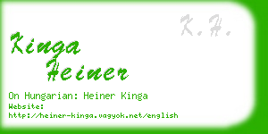 kinga heiner business card